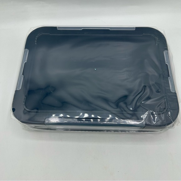 Quaker School Work Lunch Bento Box Food Container Lockable Lid Spork Blue - Picture 4 of 4